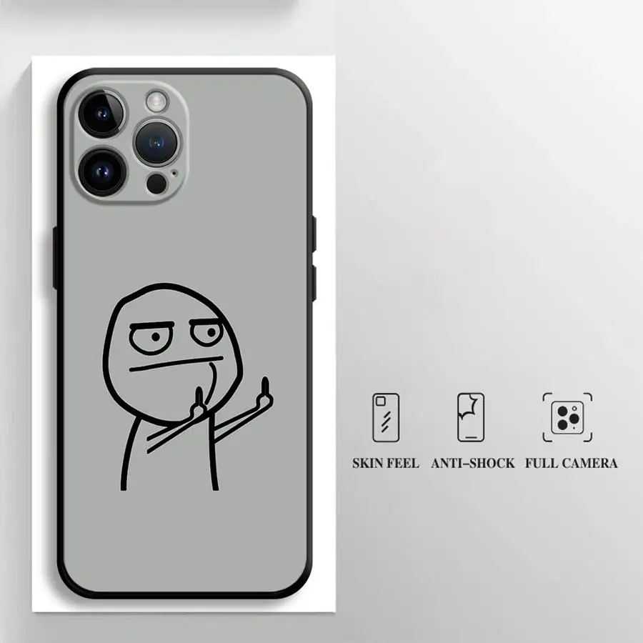 Black Soft Shell Cartoon Case with Funny Matchman Design