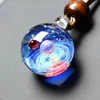 BOEYCJR Universe Glass Bead Planets Pendant Necklace Galaxy Rope Chain Solar System Design Necklace for Women Christams Gift 6