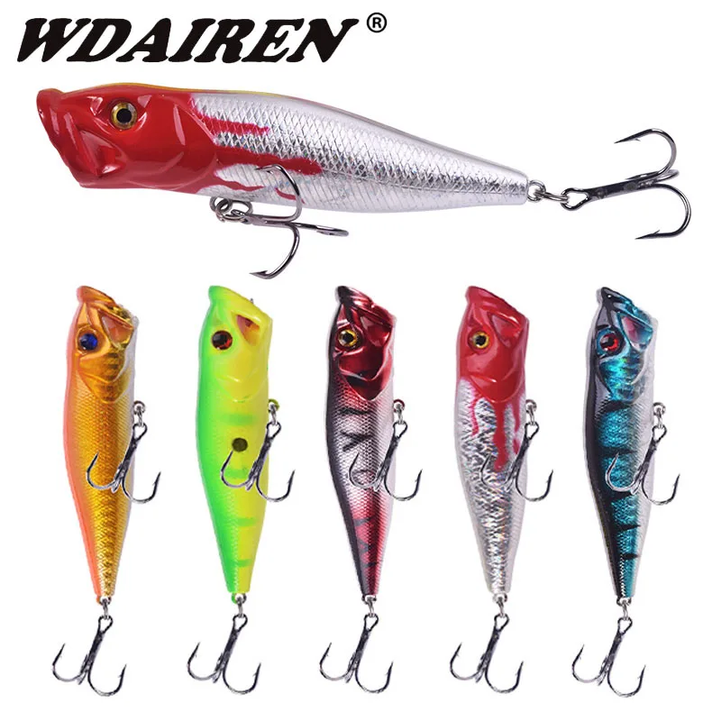 1 Pcs Topwater Popper Fishing Lures 9cm 12.5g Floating Poper Wobbler Hard  Artificial Bait With