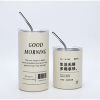 320/600ml Mug Coffee Cup With Lid Espresso Cups Aesthetic Cold Stainless Steel Pretty Coffeeware Drinkware Drink Items Straw Bar 5