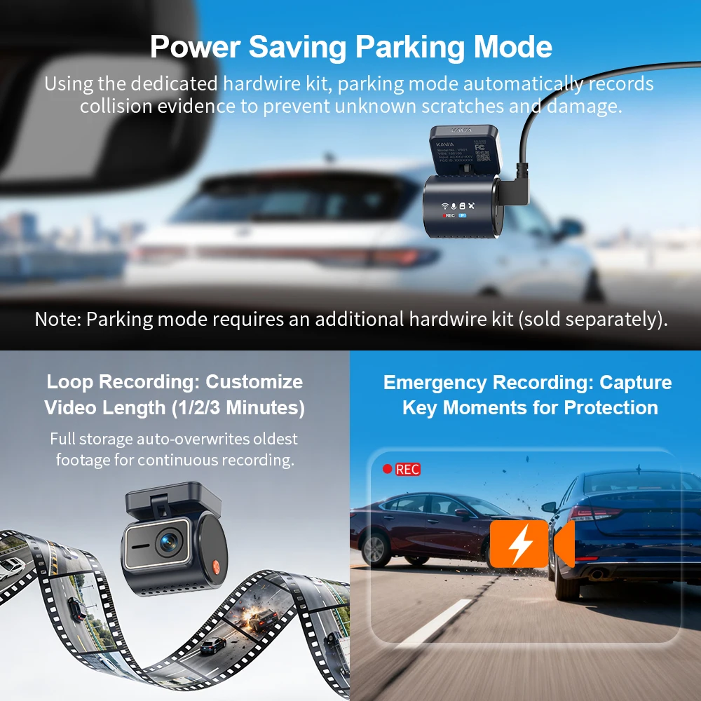 KAWA 4K Mini Dash Cam 6