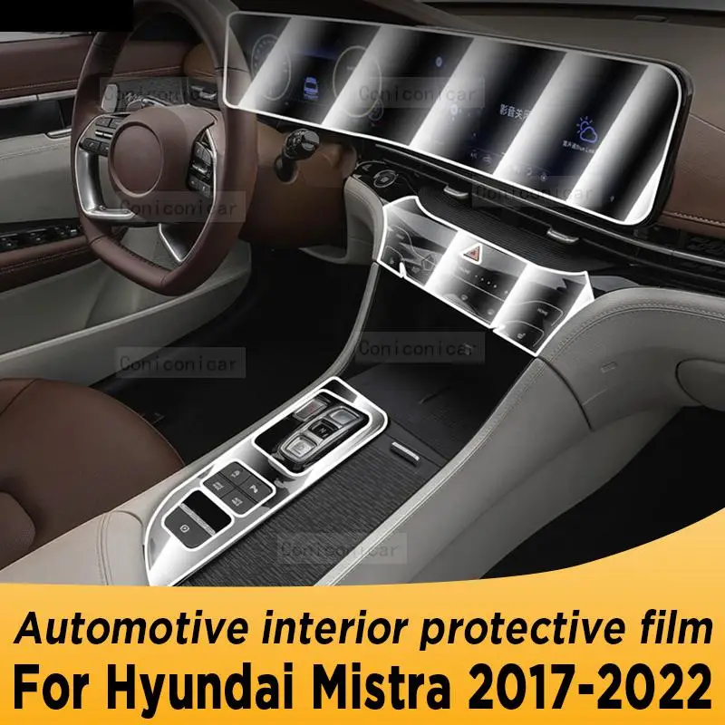 

For Hyundal Mistra 2017-2022 Gearbox Panel Navigation Screen Automotive Interior TPU Protective Film Cover Anti-Scratch Sticker