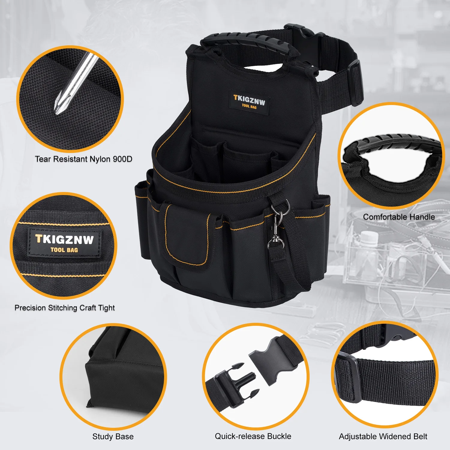 Tool Belt Bag 18 Pockets Tool Pouch