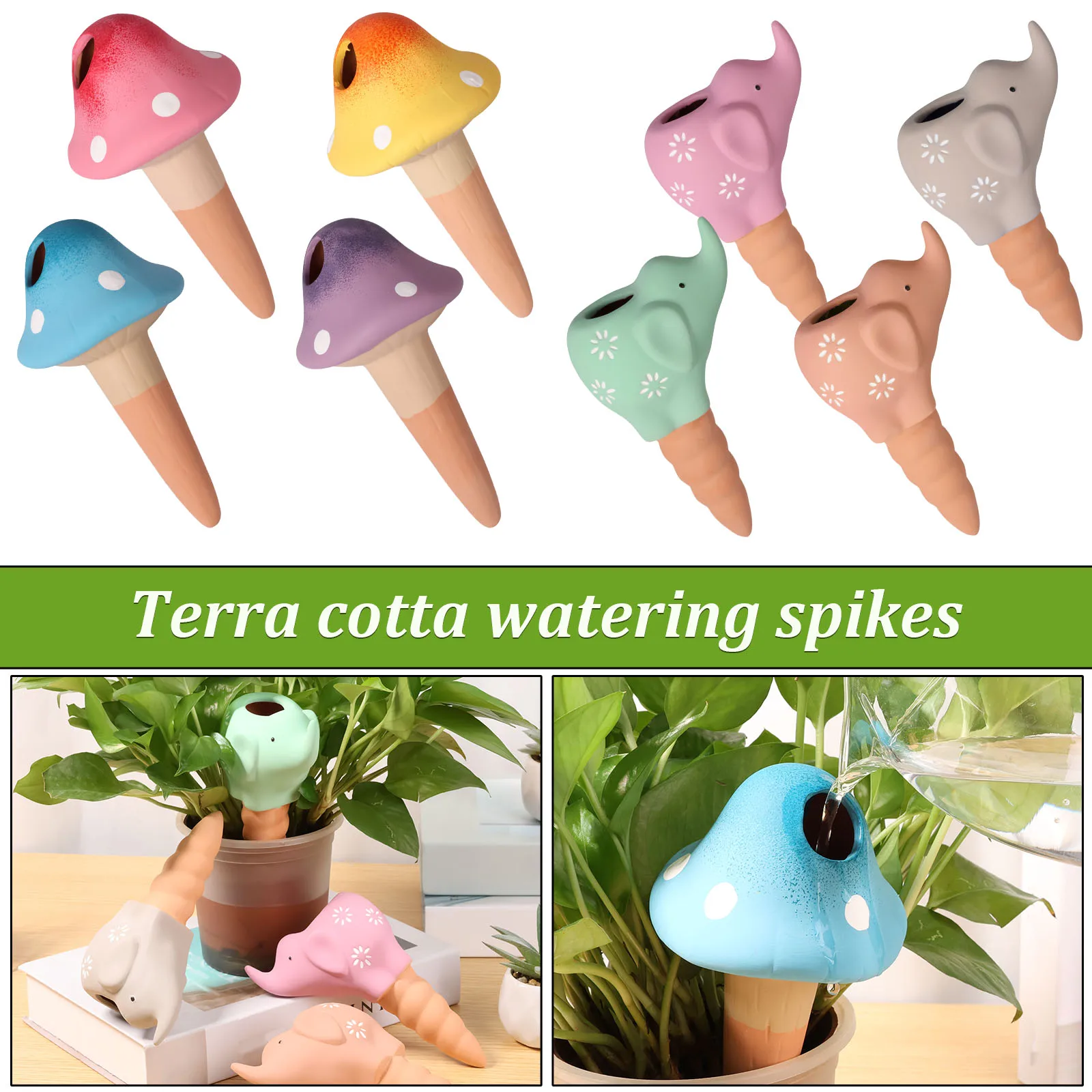 Ceramic Self Watering Plant Spikes for Indoor Outdoor Plants