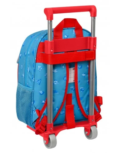 SuperThings Rescue Force backpack with car wheels Evolution, Trolley a main  compartment and a front pocket.Net pocket for the drink on the  sides.Folding polypropylene cart.Blue Color.32x14 - AliExpress
