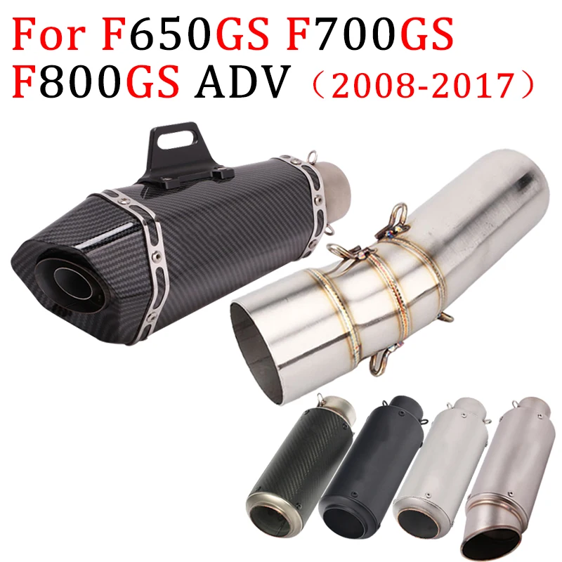 Motorcycle Exhaust Muffler Pipe For BMW F800GS 2008 to 2017 F650GS 2008