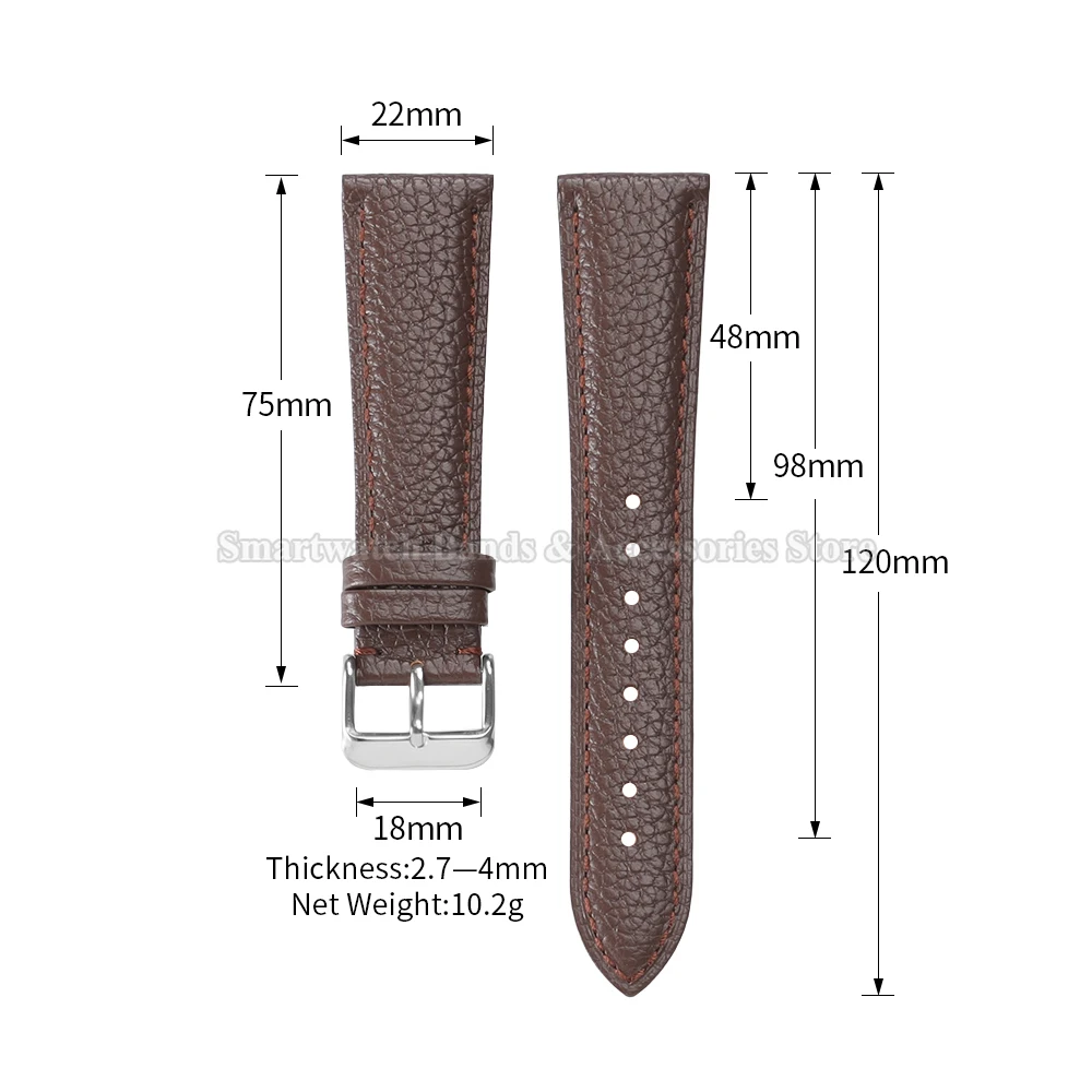 Universal Waterproof Cowhide Leather Watch Band - Sporty and Stylish Wrist Accessory