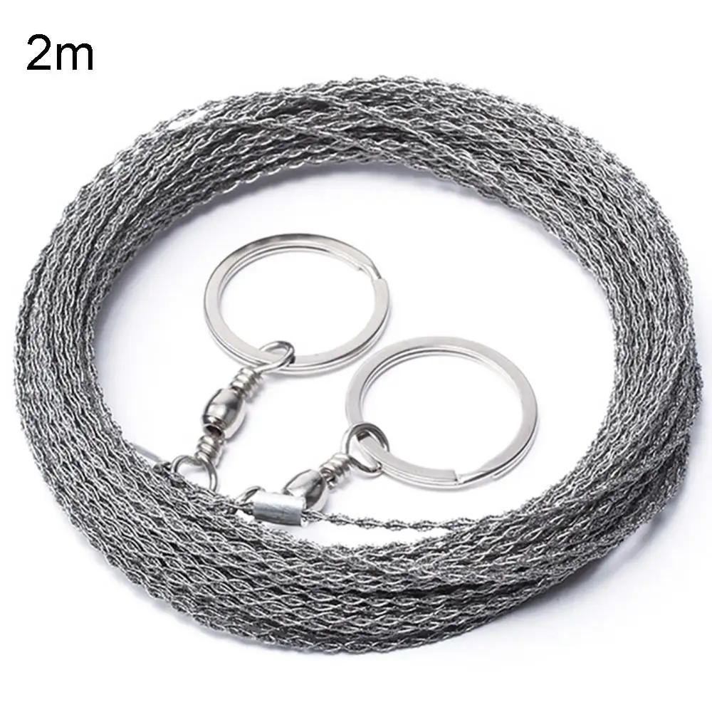 Multi Purpose Saw Hand Saw Handheld Saw Bold Stainless Steel Wire Saw Sawing Tree Hand-pulled Hacksaw Outdoor Survival Rope Wood Cutting Water Grass Survival Equipment