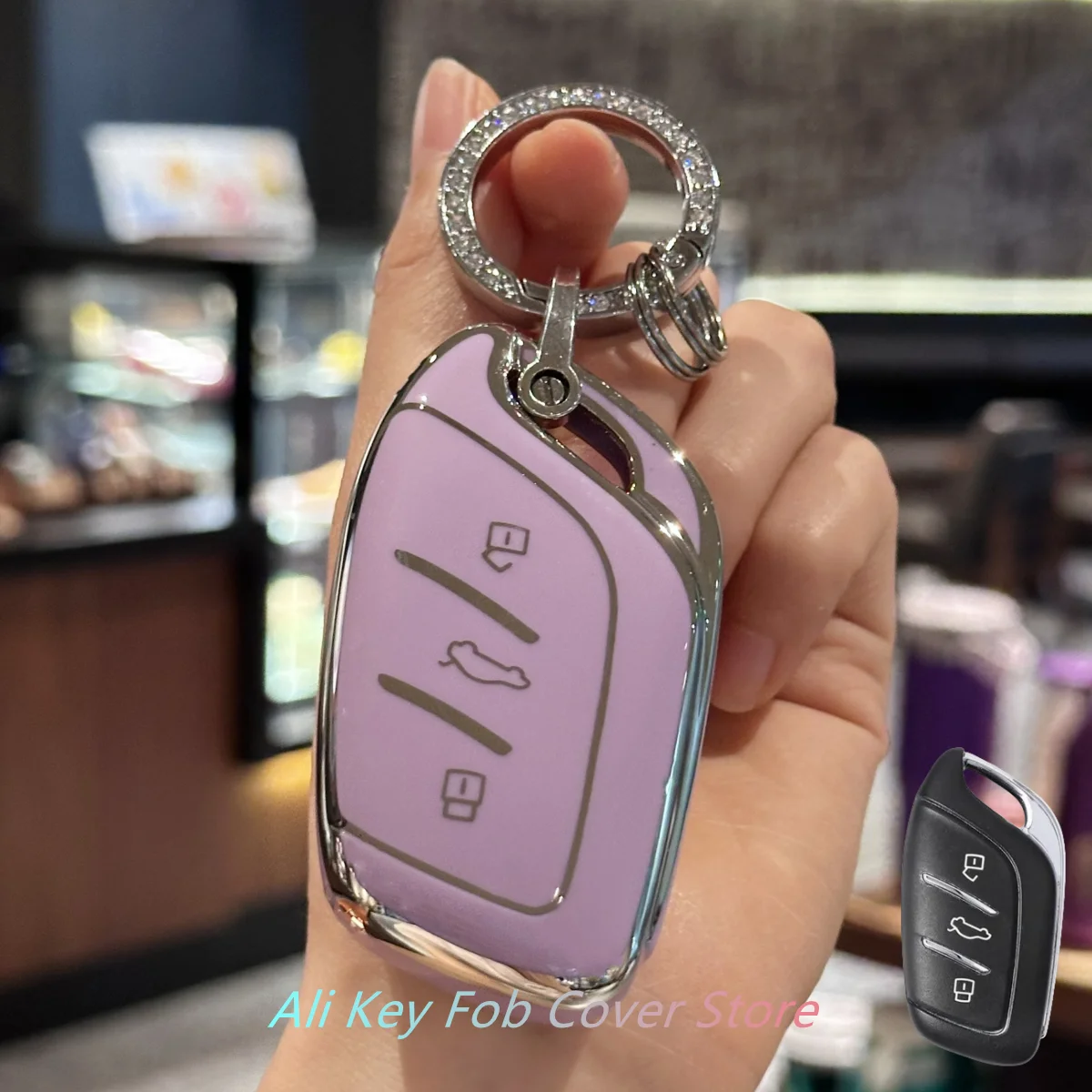 Premium Car Key Protective Case Cover with Keychain