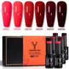 6pcs/set YOKEFELLOW 10ML Gel Nail Polish Kit Soak Off UV LED Nails Varnish Set Semi Permanent Nude Color Nail Art Gels Lacquer 5