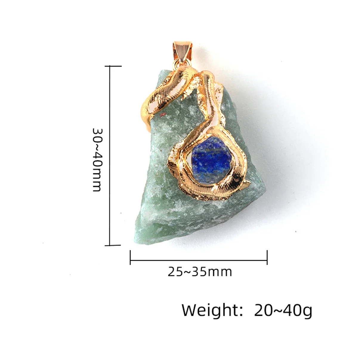 25x30-35x40mm Gemstone Setting Natural Rough Irregular Stone Necklace Pendant Without Chain Jewelry Make DIY Necklace Accessory - 5