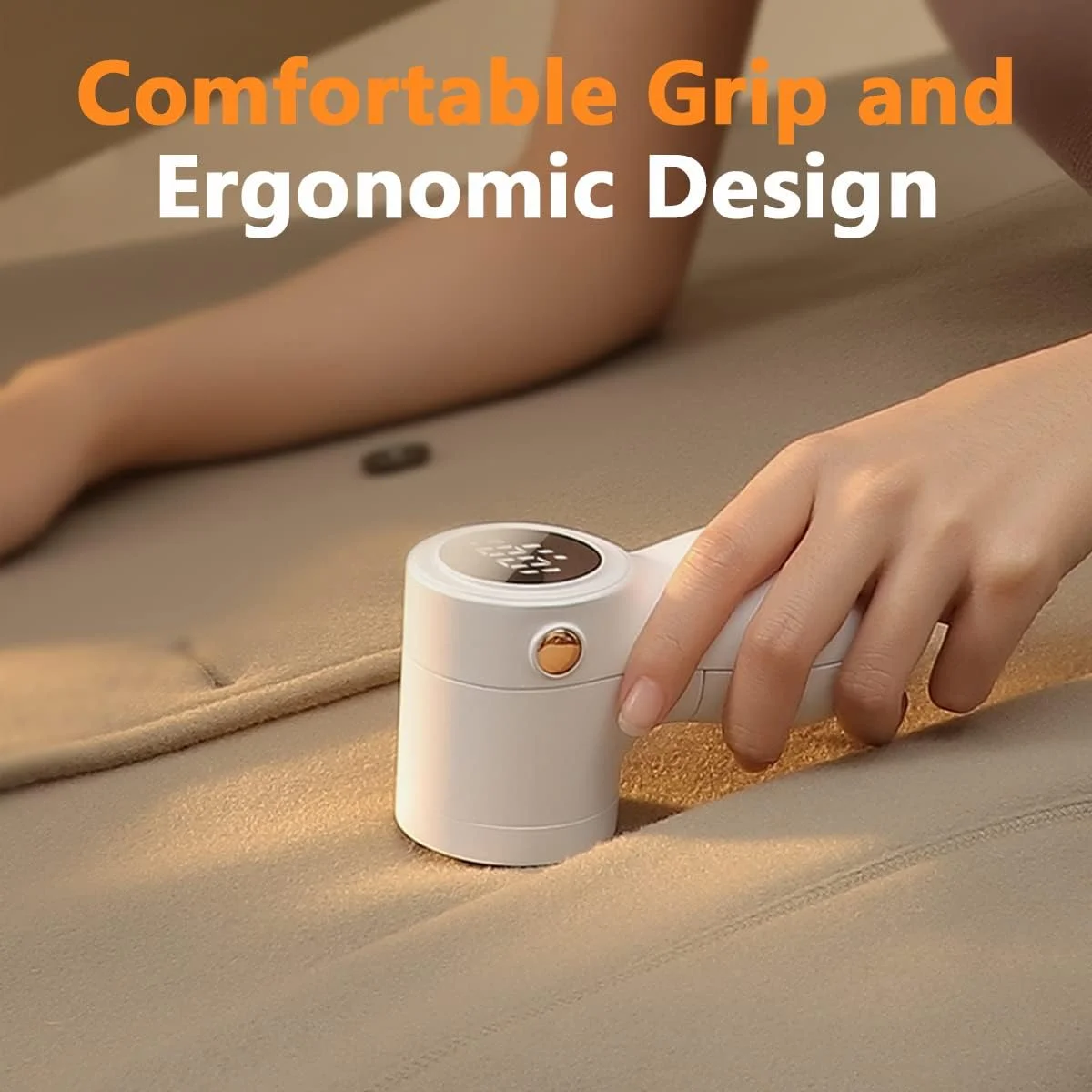 Joyroom Electric Lint Remover for Clothing Portable Hair Ball Trimmer Rechargeable Fabric Shaver 3-Speeds with Digital Display 6