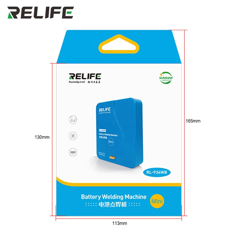 

Relife RL-936WB Battery Spot Welding Machine Portable With Test Pen Electronic Welding Station for iPhone Android Battery Repair
