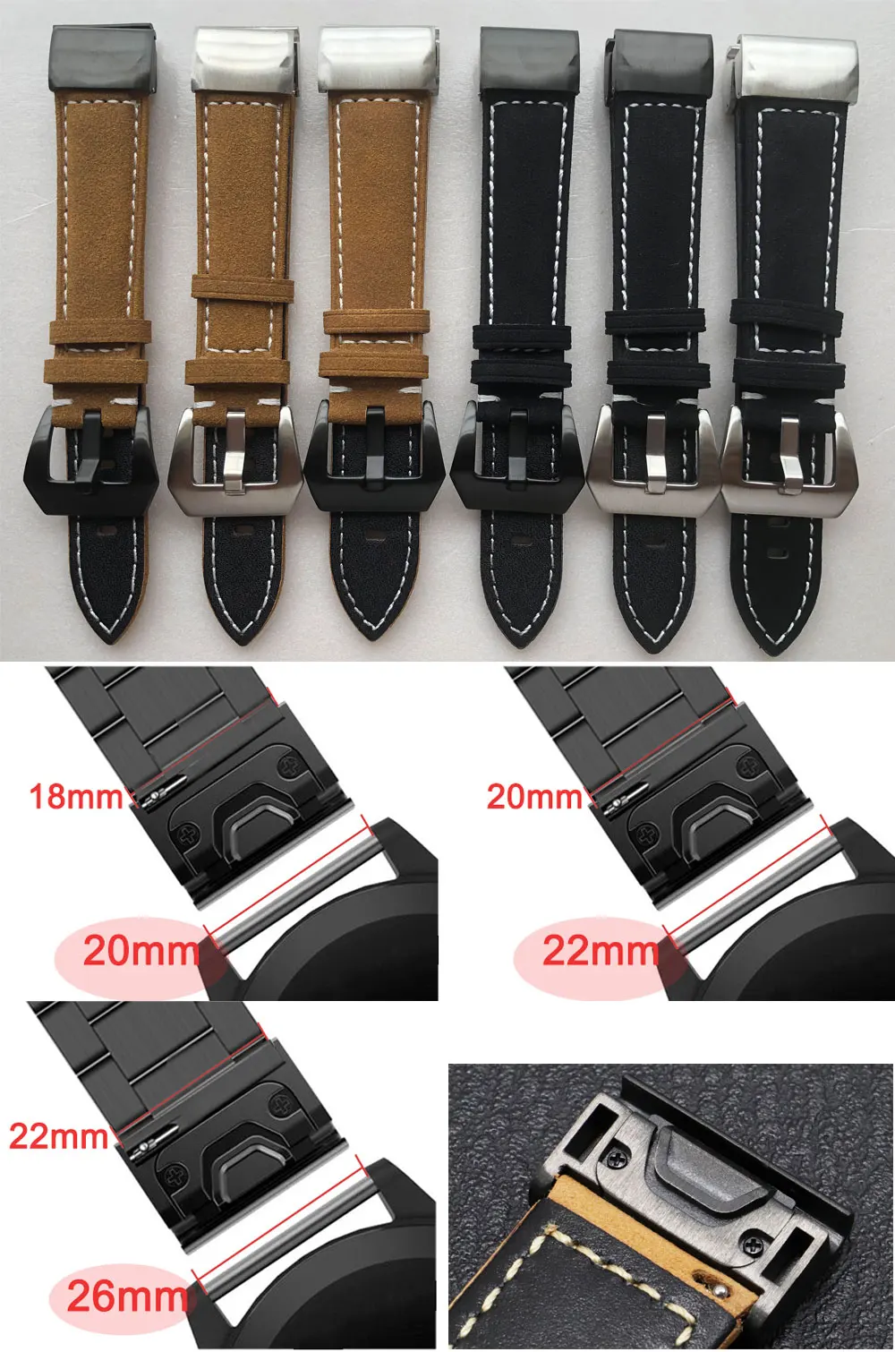 Rallye Bracelet De Montre Vintage En Cuir De Vachette Fabriqué À La