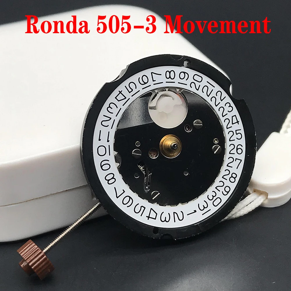 

Ronda 505-3 Quartz Movement High Quality Watch Replacement Parts with Quickset Datewheel Plus Renata Battery
