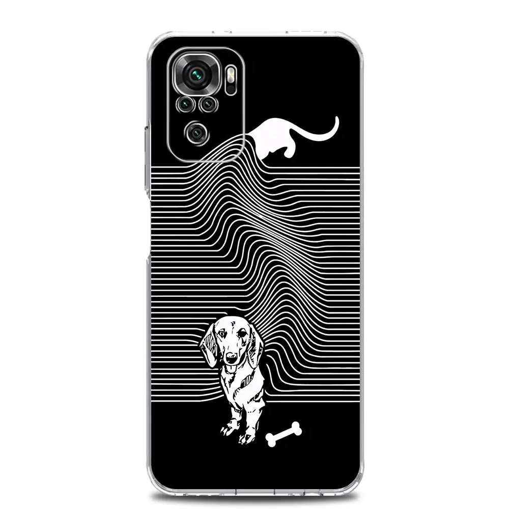 Clear Dachshund Sausage Dog Design Phone Case Cover
