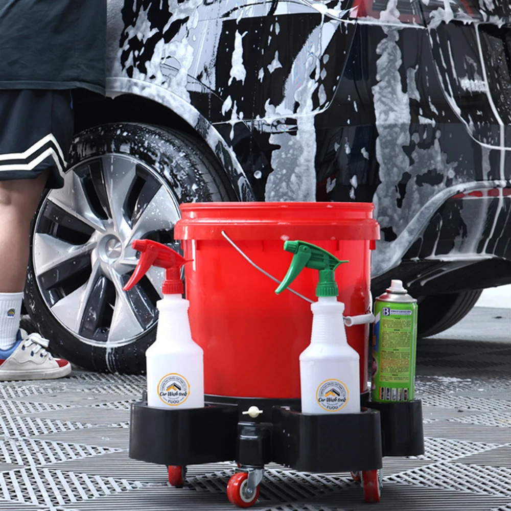 Mobile car wash bucket Pulley car wash bucket stool Multi functional mobile water Car washing tool storage 1 Set