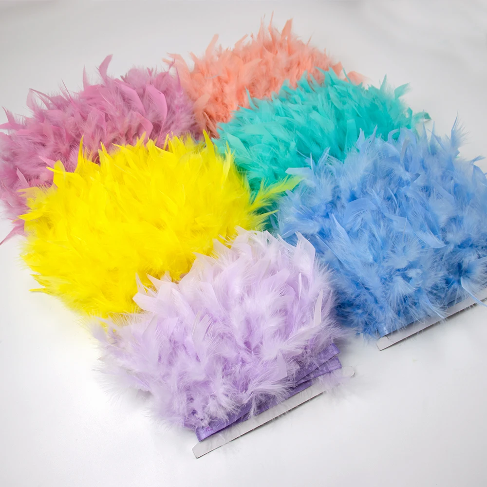 Turkey Feathers 10 Meters 10-15CM for Clothing Sewing