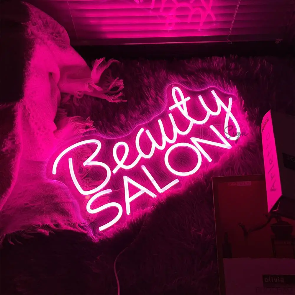 Beauty Solon Neon Sign Home Decor Shop Wall Room Decoration Sign Led Neon Night Lights Luminous Signs Party Christmas Gift