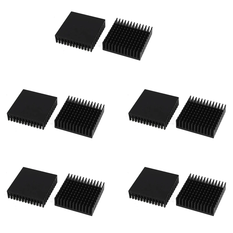 T31C-10 X Black Aluminum Radiator Heat Sink Heat Sink 40 X 40 Mm 11 Mm