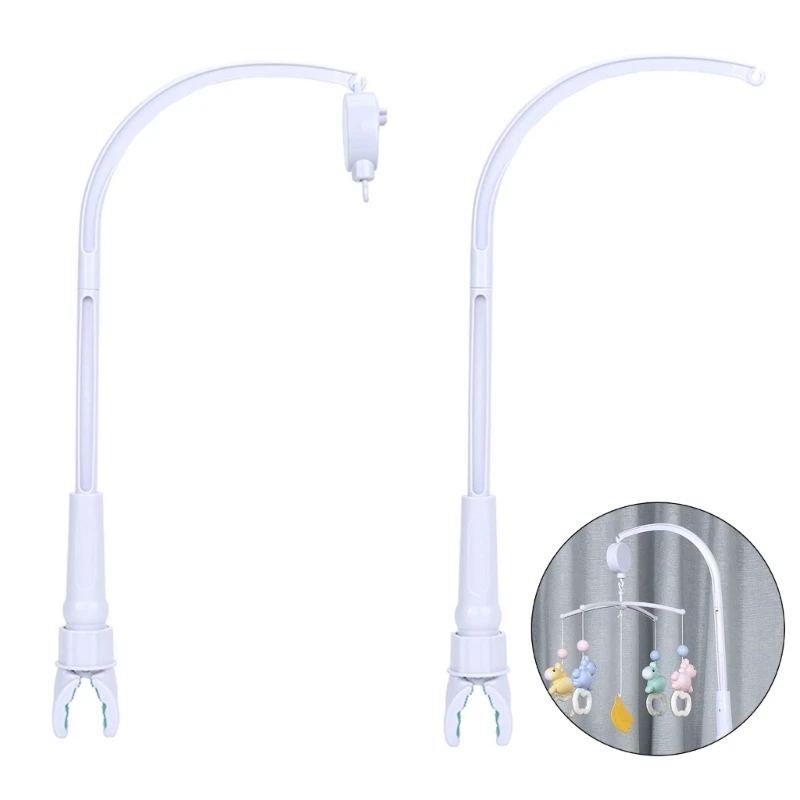 

Baby Bed Toy Holder White Rattles Bracket Mobile Crib Newborn Crib Bracket Toy For 0-12 Month For Baby Gift