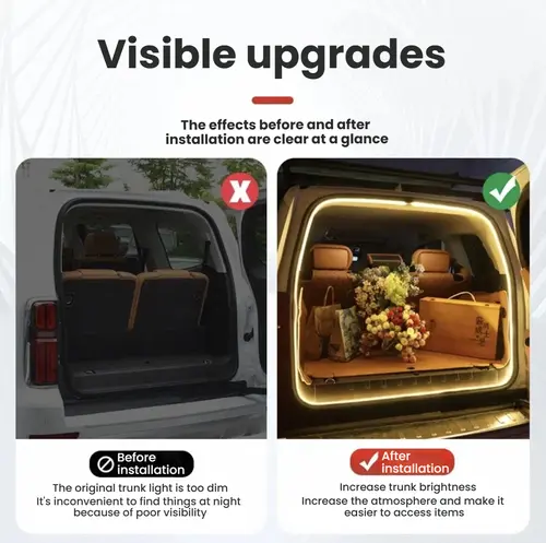FOR 2021-2024 GEELY MONJARO Car high brightness trunk lighting ambient light interior decoration tailgate light strip - Image 2