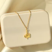 Personalized Letter Love God Patience in Arabic Necklaces Women Islamic Jewelry Stainless Steel Allah Pendant Collier Femme Bff - Image 6