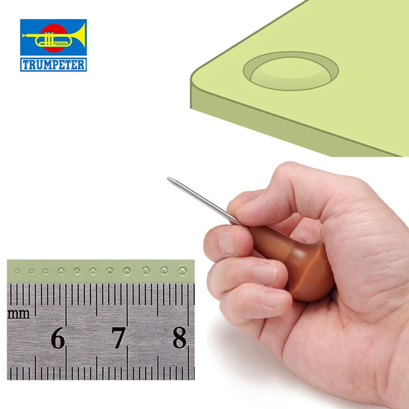 Model Tools Hobby model building tools Miniature rivet punch maker 0.25-1.35mm 23 sizes For Model DIY detail adding tool