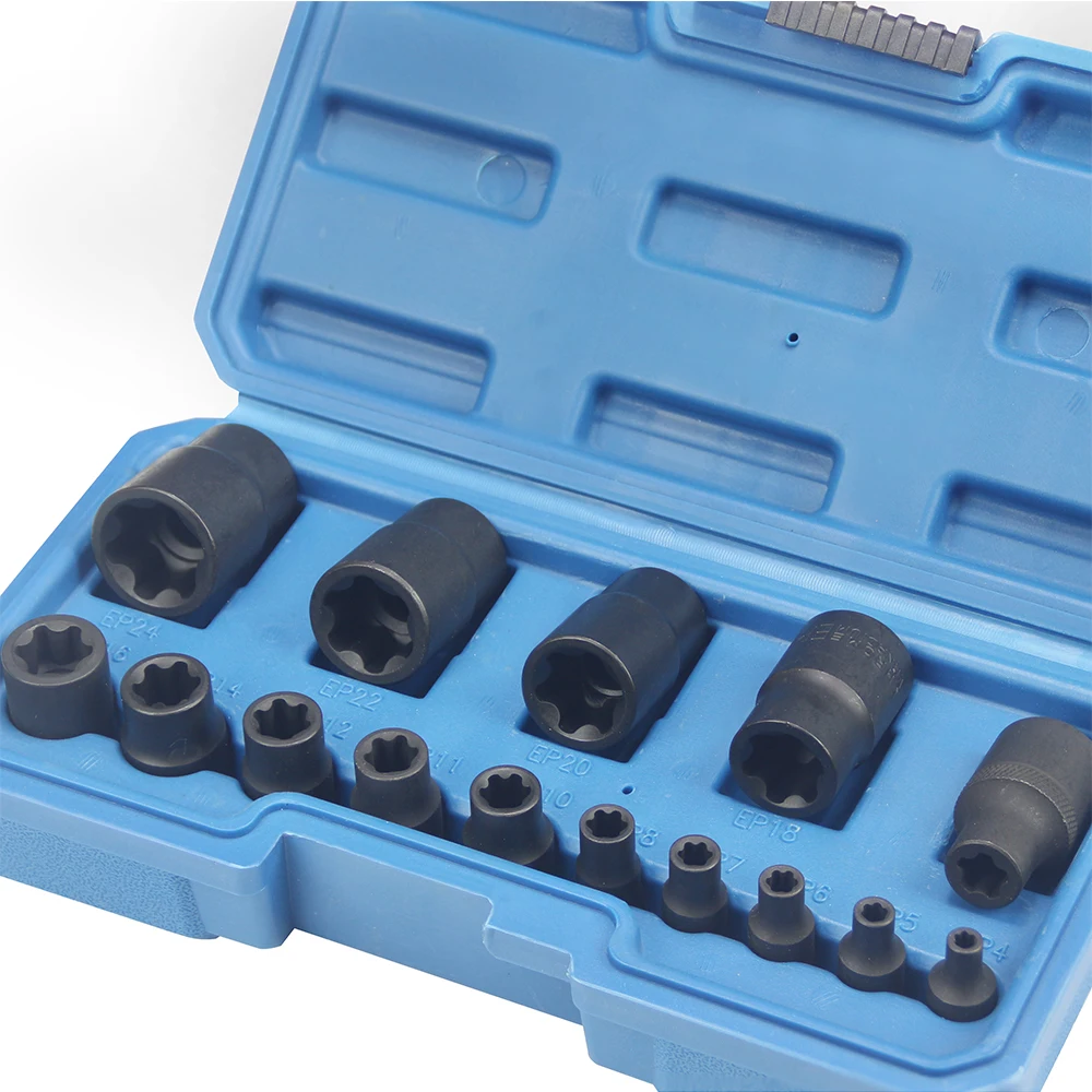 15 pezzi per Tesla coperchio batteria pacchetto rimozione vite EP 5 e 6 fiori chiave speciale pentagono grande E 6 denti e 5 denti kit strumenti auto - immagine 2