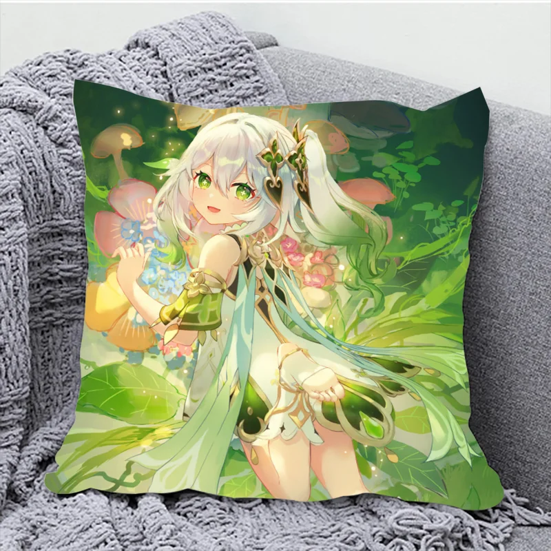 

Genshin Impact Aranara Cushion Cover Luxury Couple Pillow Pillowcases 50x50 Decorative Cushions for Sofa Pilow Cases Fall Decor
