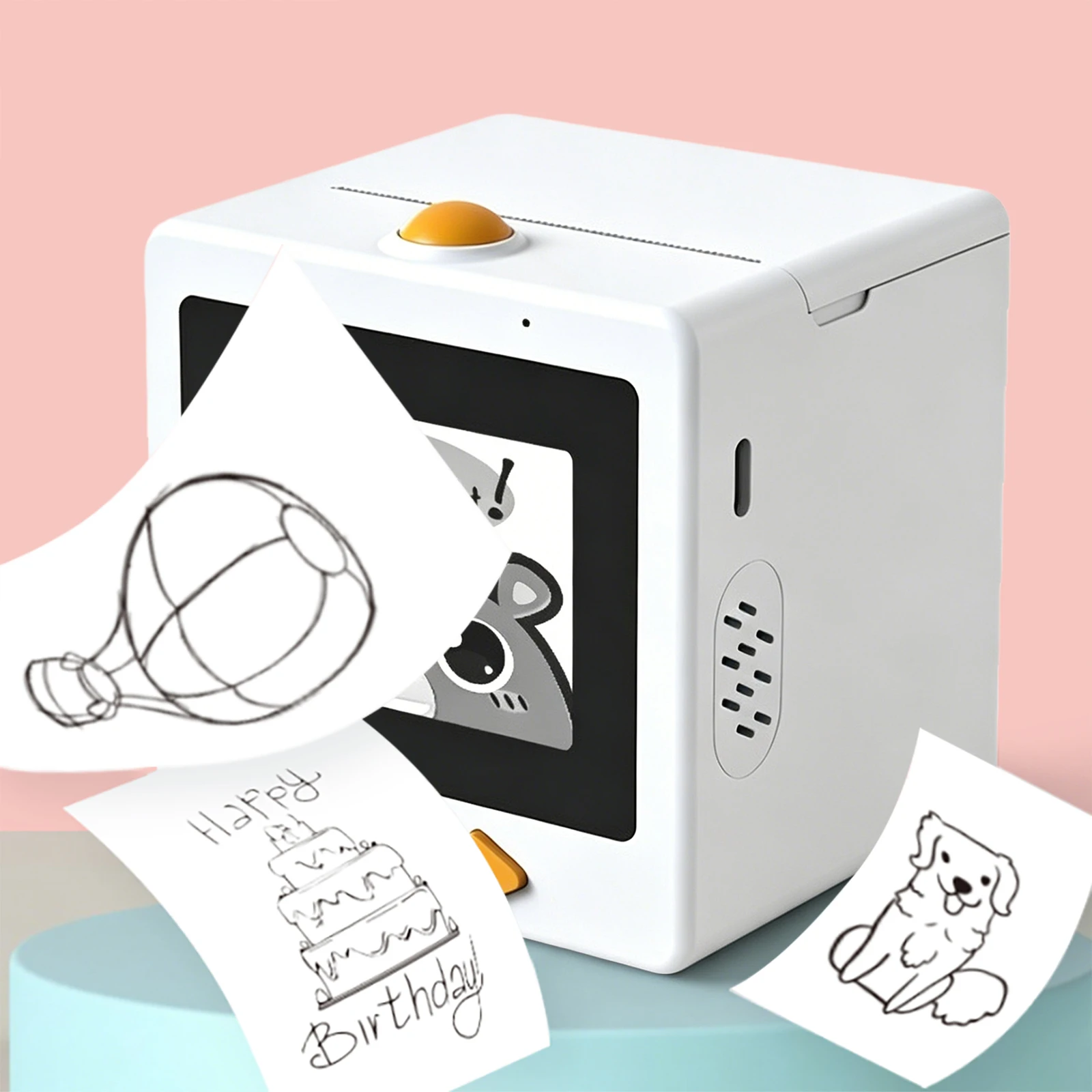 휴대용 AI 스티커 메이커 박스(디스플레이 포함) 미니 감열 스티커 메이커 DIY 예술 및 공예용 열전사 포켓 프린터