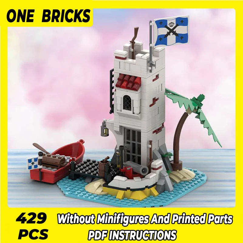 테크니컬 Moc Bricks 캐슬 모델 세이버 아일랜드 리메이크 모듈러 빌딩 블록, 어린이 장난감, DIY 세트 조립 선물