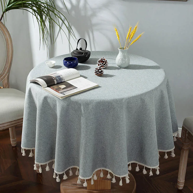 

1.8 M Round Tablecloth Ins Waterproof, Oil-proof And Stain-proof Picnic Tablecloth Christmas Wedding Household Table Cloth Cover