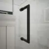 Frameless Hinged Shower Door in Satin Black Professional installation recommended water and stain resistant glass coating 6