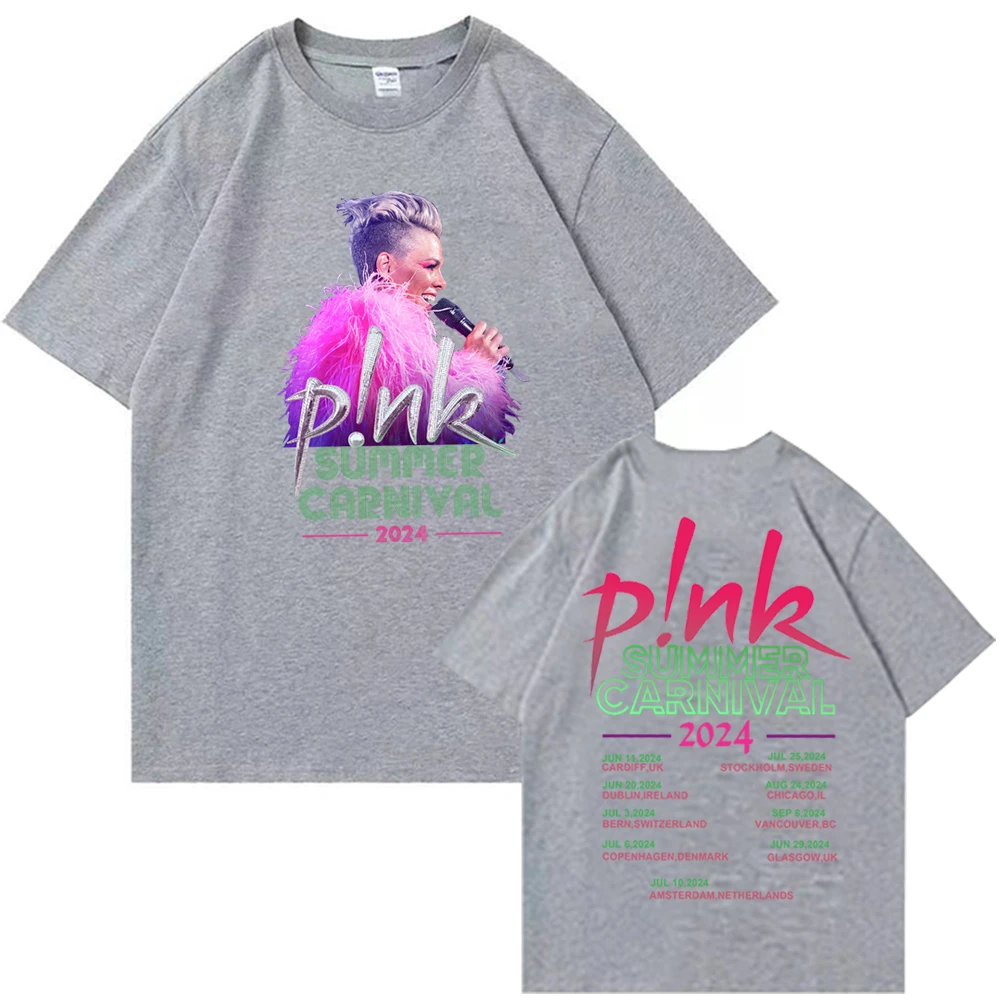 ♡希少♡Justin Timberlake ✖️ P!NK コラボ　Tシャツ 夏のカーニバルツアーシャツ、ピンクのシンガーシャツ