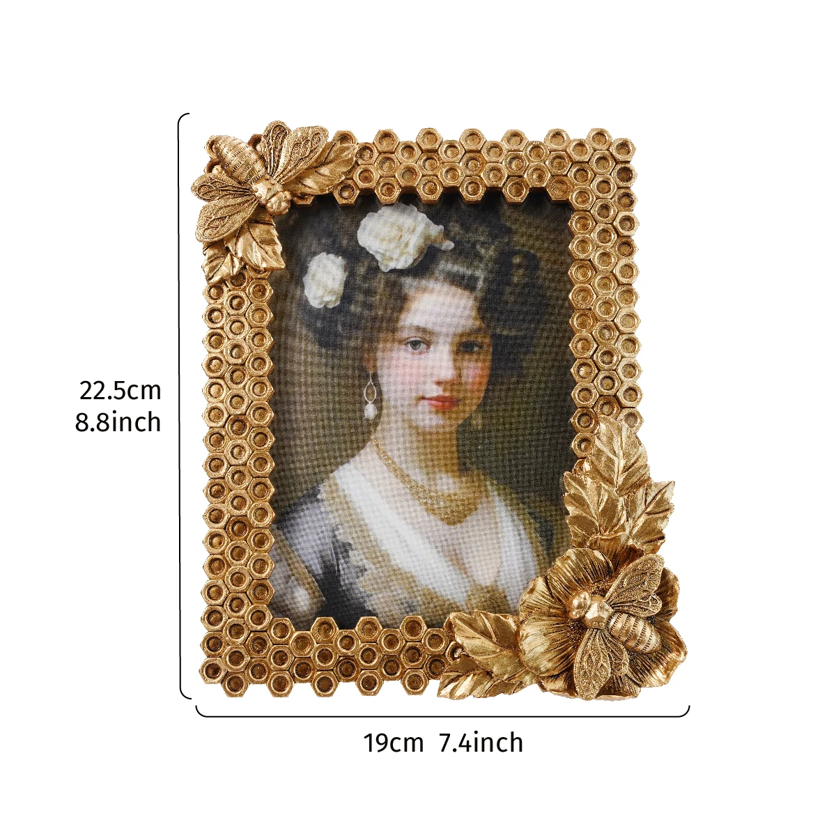 1PC, creative beehive knot-shaped decorative photo frame, resin material frame body desktop warm photo display frame