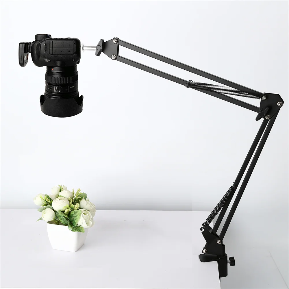 

Camera Phone Tripod Table Stand with Phone Clip Ballhead Overhead Shoting Magic Arm for Smarthone Camera Video Light Live Stream
