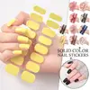 Semi Cured Gel Nail Sticker Pure Color UV LED Lamp Lasting Nail Self Manicure Decals Covered Adhesive Long Waterproof Full R0B8 2
