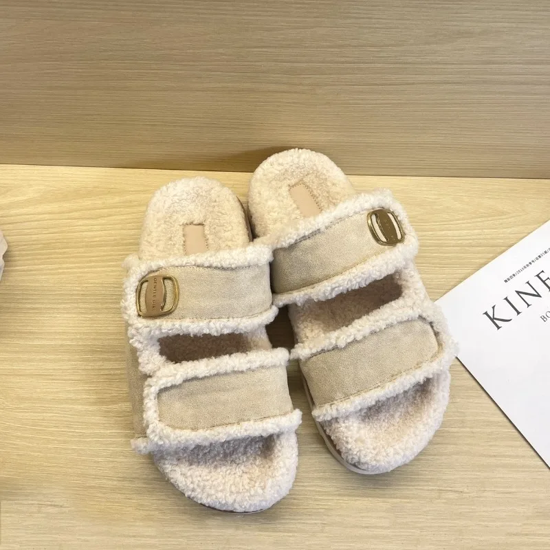 

Тапки женские на плоской подошве, повседневные Модные Нескользящие, для улицы и дома, для отдыха, Осень-зима 2023