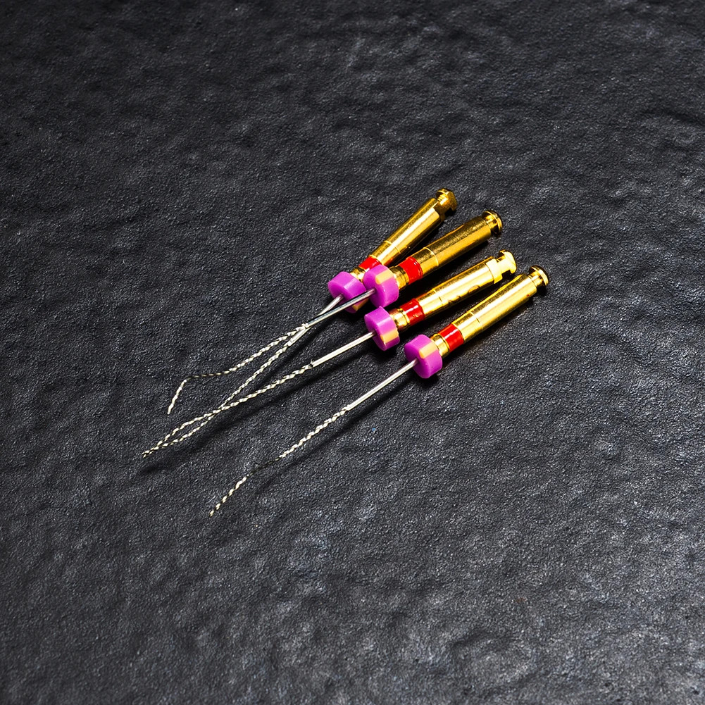 EASYINSMILE 4Pcs Dental Endodontic X3-MAX NITI Endo Files Root Canal Cleaning Rotary Finisher Files Instrument 25mm