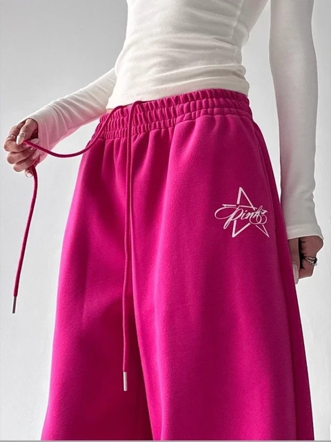 Autumn Winter 2025 Thick Baggy Pants Women Fahsion High-waisted Loose Sweatpants Female Y2k Casual Wide Leg Black Trouser 2