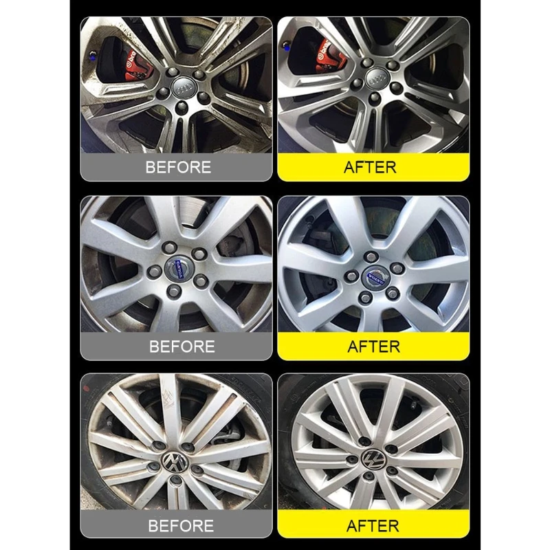 300ml Iron Rust Cleaning Fluid Convenient Car Wheel Hub Rust Removal Spray Car Detailing Cleaning Spray D7YA