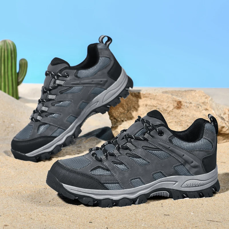 

Oversized Men's Shoes 39-47 Outdoor Hiking Shoes Low Top Sports Running Shoes Mesh Breathable Hiking Shoes Casual VersatileShoes