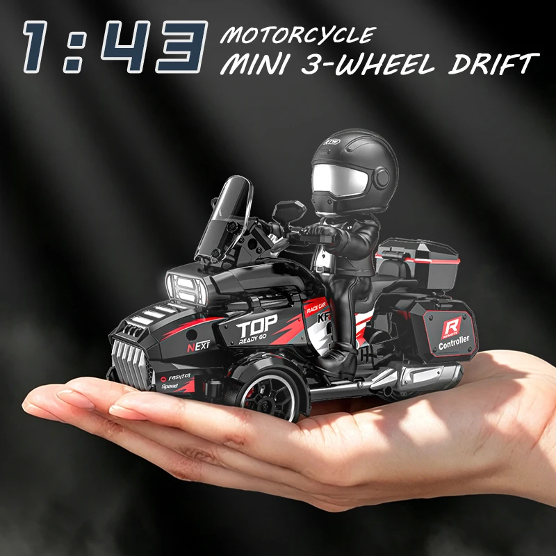 2026 새로운 KF35 미니 3 륜 드리프트 RC 자동차 2.4Ghz 전기 고속 모토 어린이를위한 LED 조명 생일 선물 장난감 자동차