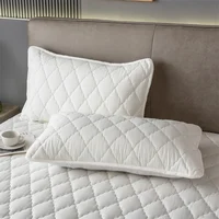 Taie d'oreiller imperméable rembourrée en coton brossé, ensemble une pièce/2 pièces, housse de coussin douce et respirante pour chambre à coucher et lit 2