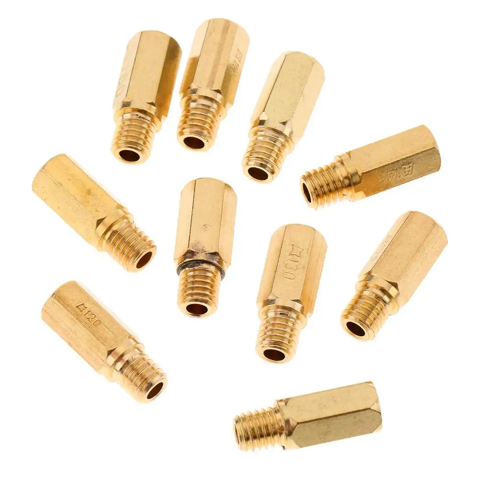 

10 шт., запасные главные струи карбюратора 120 125 130 135 140 145 150 155 для PWK KOSO KEIHIN OKO, ремонт карбюраторов