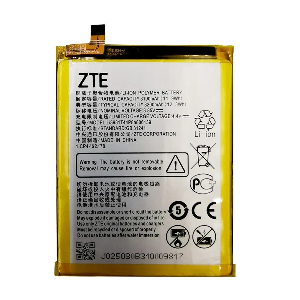 100% Original 3200mAh Mobile Phone Battery For ZTE Blade V9 V10 /V9Vita V10Vita/A7 Vita/A4/A5 2020/A7 2019 Batteries Bateria