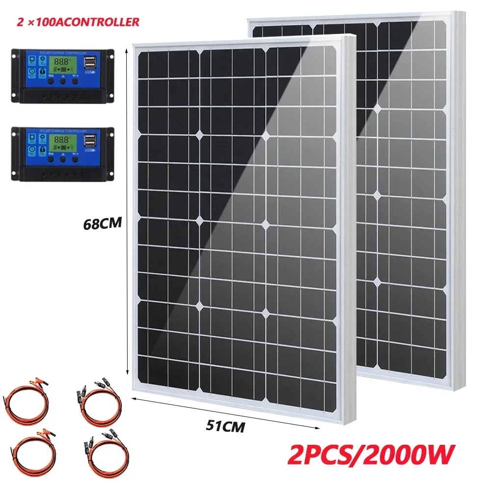 Premium 1000W-3000W 18V Solar Power System Featuring Commercial-Grade Rigid Waterproof Construction & Reinforced Glass