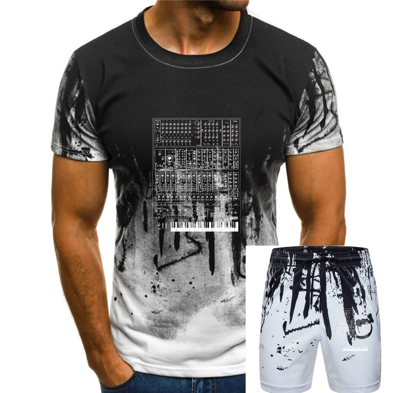 Maglietta Sintetizzatore Analogico Moog Modular 80S Synth Keyboard Piano Korg Maglietta Di Buona Qualità Su Misura Top Tee White Style