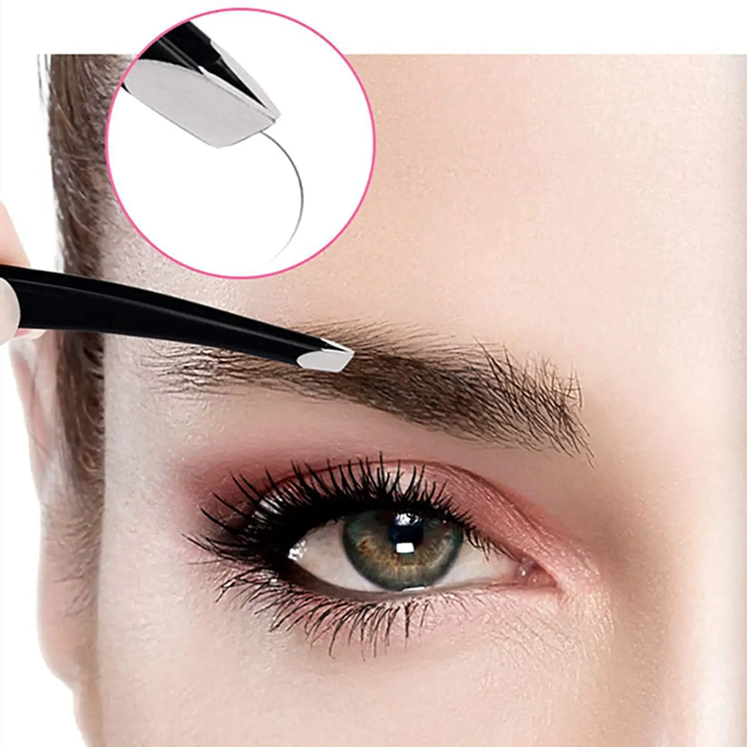 여성용 눈썹 족집게 세트, 눈썹용 정밀 족집게, 얼굴 코 털, 가볍고 완벽한 제모, 일상 미용 도구